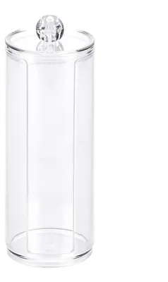 Productafbeelding van Verdeeld opbergbakje voor wattenschijfjes, transparante, ronde acrylbox voor wattenschijfjes en make-updoekjes