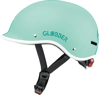 Image de GLOBBER HELM MASTER LIGHTS - Casque de protection pour enfants, taille XS/S 47-51, taille réglable, feu arrière LED, menthe
