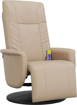 Produktbild von vidaXL Massagesessel mit Fußteil Cappuccino-Braun Kunstleder