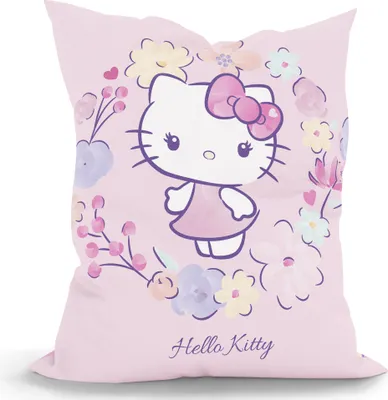 Produktbild von Green Bean® Kinder Sitzsack Hello Kitty 100x135cm mit 270 Liter hochwertiger EPS Perlen Füllung und waschbarem Motiv Wechsel-Bezug aus 100% Baumwoll
