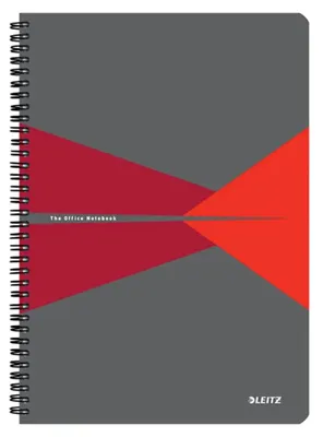 Produktbild von Leitz 46481025, Muster, Grau, Rot, A4, 90 Blätter, 80 g/m², Liniertes Papier
