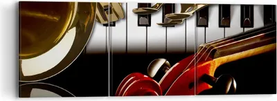 Produktbild von Bild auf Leinwand - Leinwandbild - Klaviertasten Musik Instrumente - 90x30cm - Wand Bild - Wanddeko - Leinwanddruck - Bilder - Kunstdruck - Wanddekoration - Leinwand bilder - Wandkunst - CA90x30-2679