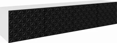 Produktbild von MEBLINI TV-Schrank 200cm Lang - Fernsehschrank - TV Lowboard Industrial - Unterschrank für Fernseher - TV-Unterschrank - TV-Schrank - Hängeschrank - CALIO - 200x40x41cm - Weiß Matt/Schwarz Matt