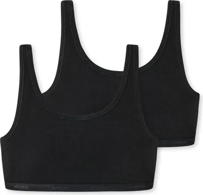 Produktbild von SCHIESSER Mädchen 2-Pack Bustiers - schwarz - Größe 140