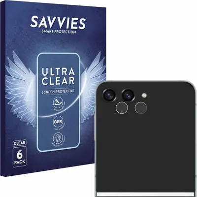 Produktbild von 6x Für Samsung Galaxy Z Flip 5 (NUR Kameraschutz) Schutzfolie Savvies Displayschutz Display Schutz Folie Klar Transparent