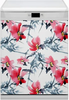 Produktbild von Küche Dekorative Magnete  Magnet Folie für Geschirrspüler 60x70 cm   - Musterblumen