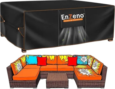 Zdjęcie produktu dla Enzeno pokrowiec na meble ogrodowe wodoodporny 300x200x90cm Oxford pokrowiec na meble wypoczynkowe pokrowiec ochronny zimoodporny