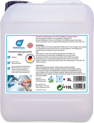 Produktbild von KaiserRein Nachfüllkanister 10 L für Handreinigungscreme PRO 3 L Eimer I Kanister Seife I Handwaschpaste I gegen stärkste Verschmutzungen
