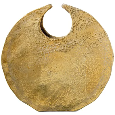 Produktbild von Runde Tischvase, Aluminium, goldfarben, 35 x 7 x 36 cm