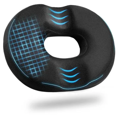Produktbild von Orthopädisches Donut-Kissen aus Memory-Schaum – Sitzkissen für Hämorrhoiden und Ischias