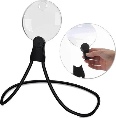 Produktbild von Famanu Handlupe 3-in-1 mit Halterung - Schwarz