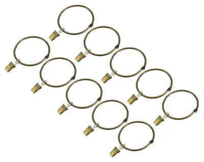 Image de Elzusha - 40 pièces de clips pour rideaux, diamètre 5,5 cm - Crochets en bronze pour tringle à rideaux