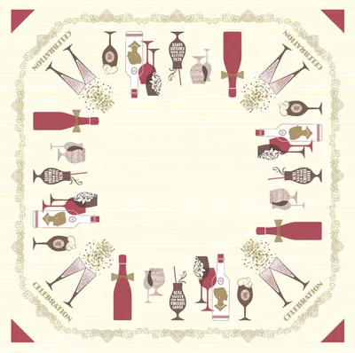 Produktbild von Sovie HORECA Tischdecke Celebration in Champagner-Bordeaux aus Linclass® Airlaid 80 x 80 cm, 20 Stück