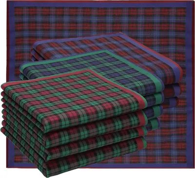 Productafbeelding van Stoffen Zakdoeken - Herbruikbare Doekjes - Dagelijks Gebruik - 100% Katoen - 30 x 30 cm - Gekleurd Patroon