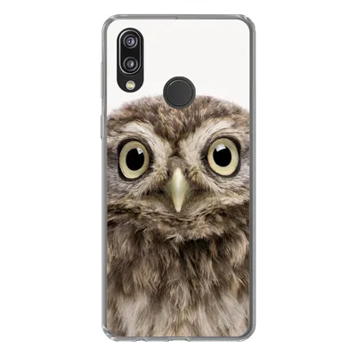 Produktbild von MuchoWow® Handyhülle Schutzhülle Hülle für Huawei P20 Lite (2020) Eule - Eule - Porträt - Braun - Vogel - Jungen - Mädchen Silikon Softcase Handy Hülle - Kartenhalter