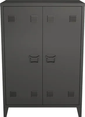 Produktbild von Metallschrank ‘Oripää’ mit 2 Türen 110 x 75 x 33 cm Schwarz