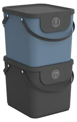 Produktbild von Rotho Aufbewahrungsbox Set 3tlg. 40L Albula - Kunststoffbox mit Deckel - Stapelbox 39,5 x 38,0 x 34,0 cm - Plastikbox Ordnungsbox Allzweckkiste