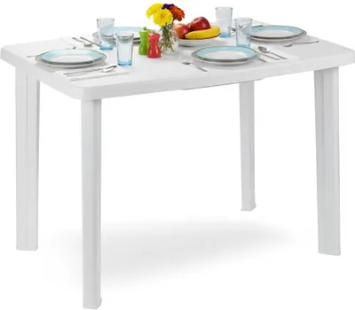 Produktbild von Pinedale - Gartentisch, 101x68x72h cm Weiß, 6 Plätze  Italy