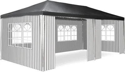 Zdjęcie produktu dla Namiot ogrodowy - 3 x 6 m, antracyt + 6 boków