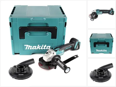 Produktbild von Makita DGA 504 ZJ Akku Winkelschleifer 18V 125mm Brushless Solo + Absaughaube + Makpac - ohne Akku, ohne Ladegerät