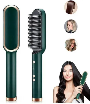 Imagen del producto de Plancha rizadora 2 en 1 con 5 temperaturas - Se calienta en 10 segundos - Verde