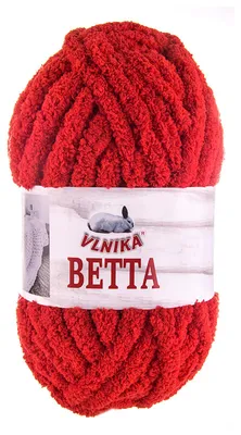 300g Betta XXL Chenille-Garn Kuschelwolle rot
