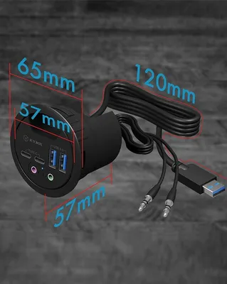 Zdjęcie produktu dla ICY BOX IB-HUB1403B, Antracyt, Plastik, Zasilanie, 69 mm, 56 mm, 69 mm
