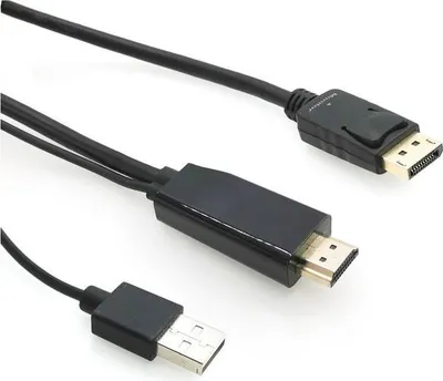Produktbild von Microconnect HDMI-DP-CON3, 3 m, HDMI Typ A (Standard), DisplayPort, Männlich, Männlich, Gerade
