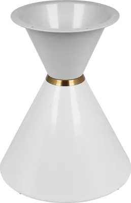 Produktbild von Metall Tischgestell DIY Sanduhrform Tischbasis H: 49 cm Weiß Ohne Platte