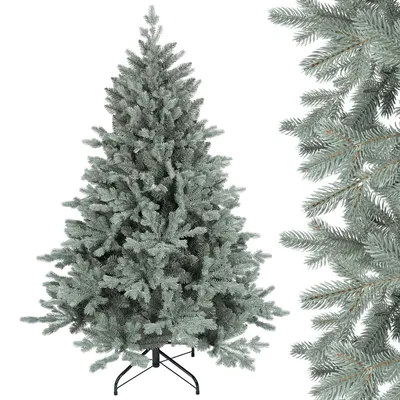 Produktbild von Salcar 150 cm Künstliche Blaufichte Weihnachtsbaum Künstlich Tannenbaum Spritzguss Christbaum mit 2083 Spitzen