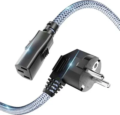 Obrázek produktu pro Nylonový 3pólový napájecí kabel, 10 metrů, šedý