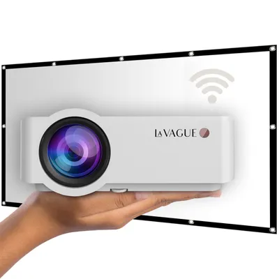 Zdjęcie produktu dla LA VAGUE LV-HD340 Wi-Fi Bundle - Projektor LED wraz z LV-STA100FP WHITE