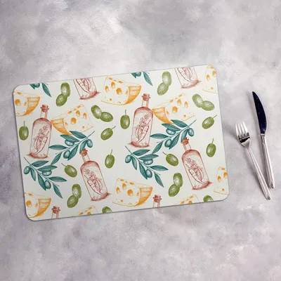Produktbild von Tischset 6x45x30 cm Platzset Tischmatte Platzmatte Untersetzer - italienisches Essen