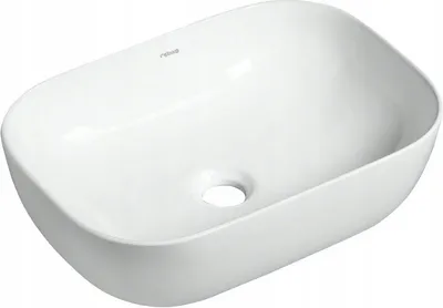 Zdjęcie produktu dla Umywalka Nablatowa Ceramiczna Stawiana Biała 46X33
