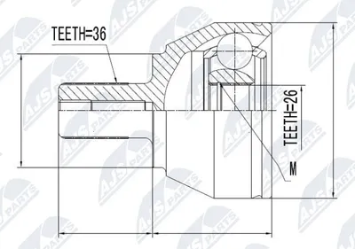 Produktbild von NTY Gelenksatz Antriebswelle Vorne Links Vorne Rechts für FORD Focus II Schrägheck (DA, HCP, DP) NPZ-VV-014