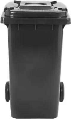 Obrázek produktu pro Popelnice D100B 100L černá plastová s kolečky