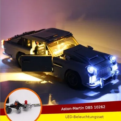 LED Licht Beleuchtung SET Akku Box passend für Lego Aston-Martin DB5 10262 – Produktansicht