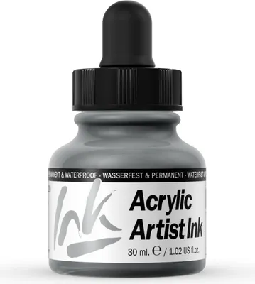 Acrylic Artist Inks Vallejo 60020 Silver 30ml Airbrush Tinte