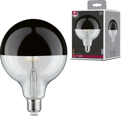 Image de Paulmann LED Globe 6,5 Watt E27 miroir de tête noir-chrome blanc chaud