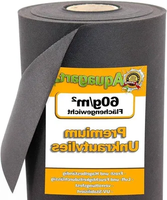 Produktbild von Gartenvlies Unkrautvlies Mulchvlies Bodenvlies Wasserleitend - 1,6 m breit, 88 m², Schwarz