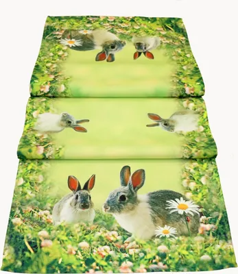Produktbild von Tischband Polyester Hasen 40x140cm