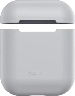 Produktbild von Baseus Silikon Tasche fr Airpods 1. und 2. Generation grau
