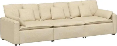 Produktbild von vidaXL Modulares Sofa mit Kissen Cream