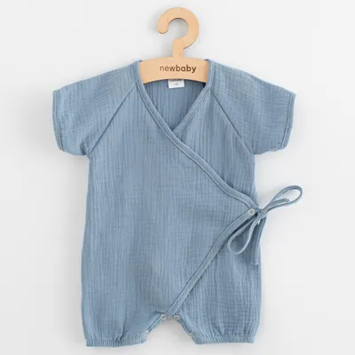 Immagine prodotto di Tutina estiva in mussola New Baby blu, taglia 74 (6-9m)