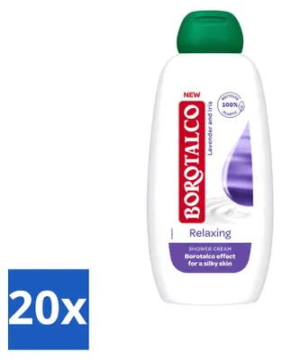 Zdjęcie produktu dla 20 sztuk żelu pod prysznic Borotalco Relaxing - lawenda i irys - 250 ml - zestaw ekonomiczny