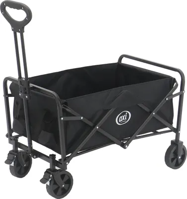Image de Axi Sb120 Chariot De Plage Pliable Noir | Chariot De Transport Avec Housse, Poche Intérieure Et Porte-Boissons - Roues En Caoutchouc Pp | Capacité :