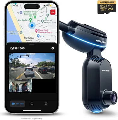 Produktbild von Nextbase iQ 4K, 4K Ultra HD, 3840 x 2160 Pixel, 140°, Schwarz, China, MicroSD (TransFlash)