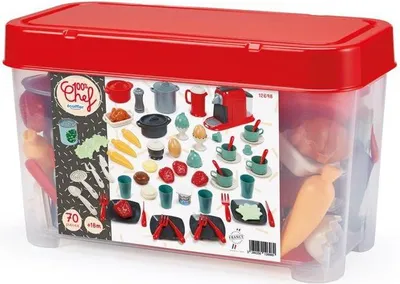 Image de Dinette Coffret ECOIFFIER, 70 Pièces, Dès 18 Mois, Jouet de Rôle, Fabriqué en France