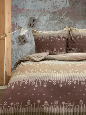 Produktbild von 3 tlg Bettwäsche 200x200 Thermo Fleece Mikrofaser Bettbezug Winter Flauschig, Muster:Olivia Beige