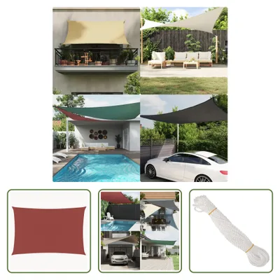 Produktbild von The Living Store Sonnensegel Oxford-Gewebe Rechteckig 3,5x5 m Terrakotta-Rot